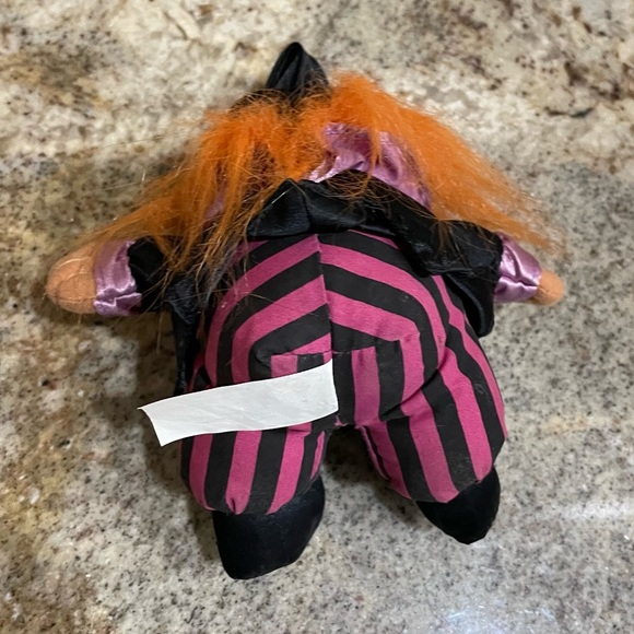 Russ Witch Troll Doll Soft Body Plush 8” Orange Hair & Outfit 90s Toys - Picture 3 of 6